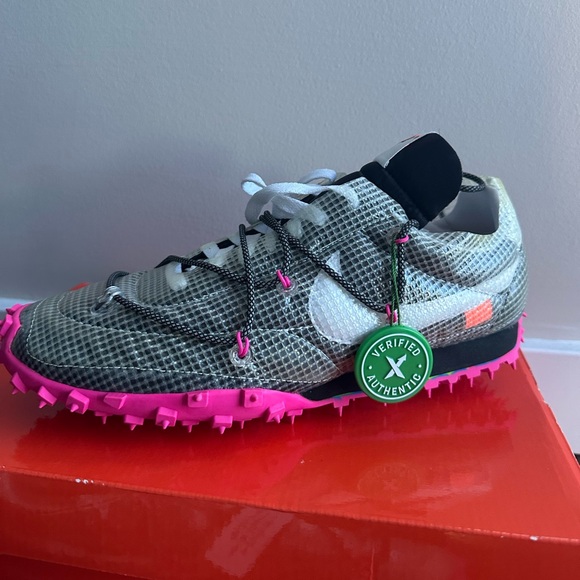 Off-White x Wmns Waffle Racer 'Fuchsia - Picture 6 of 7